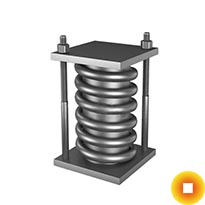 Пружинный сдвоенный блок для подвесок трубопроводов АЭС и ТЭЦ 816x1500x210x27,6 Сталь 20 ОСТ 108.275.59-80